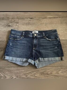 PAIGE Jimmy Jimmy Denim Cuffed Jean Shorts Size 28
